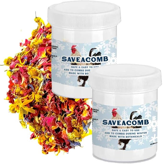 Pampered Chicken Mama SaveAComb Herbal Balm for Comb, Wattle, & Skin Protection (16 Ounce) to Prevent Frostbite for Chickens, Baby Chicks, Ducks, Quail, Gamefowl (2 Pounds)