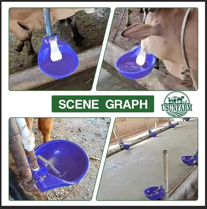 Automatic Livestock Water Troughs Bowl Large Livestock Water Fountain Tool Pet Feeding Bowls, Automatic Water Dispenser Bowl, Automatic Drinking Water Bowl for Sheep Horses Cattle Pigs Dog