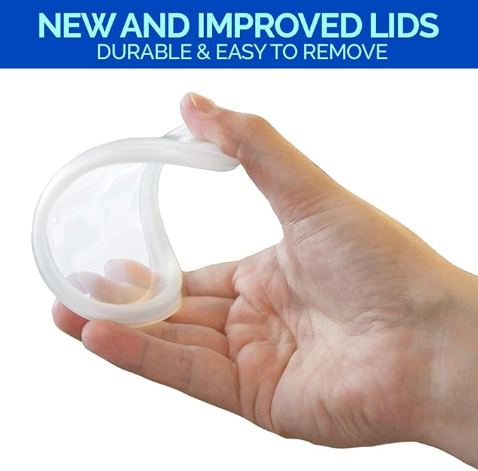 Healthy Packers Plastic Deli Containers with Lids (8oz 100 Sets) - Clear Plastic Containers with Airtight Lids - Great for Your Slime Kit, Food - BPA Free | Leakproof - Microwaveable & Freezer Safe