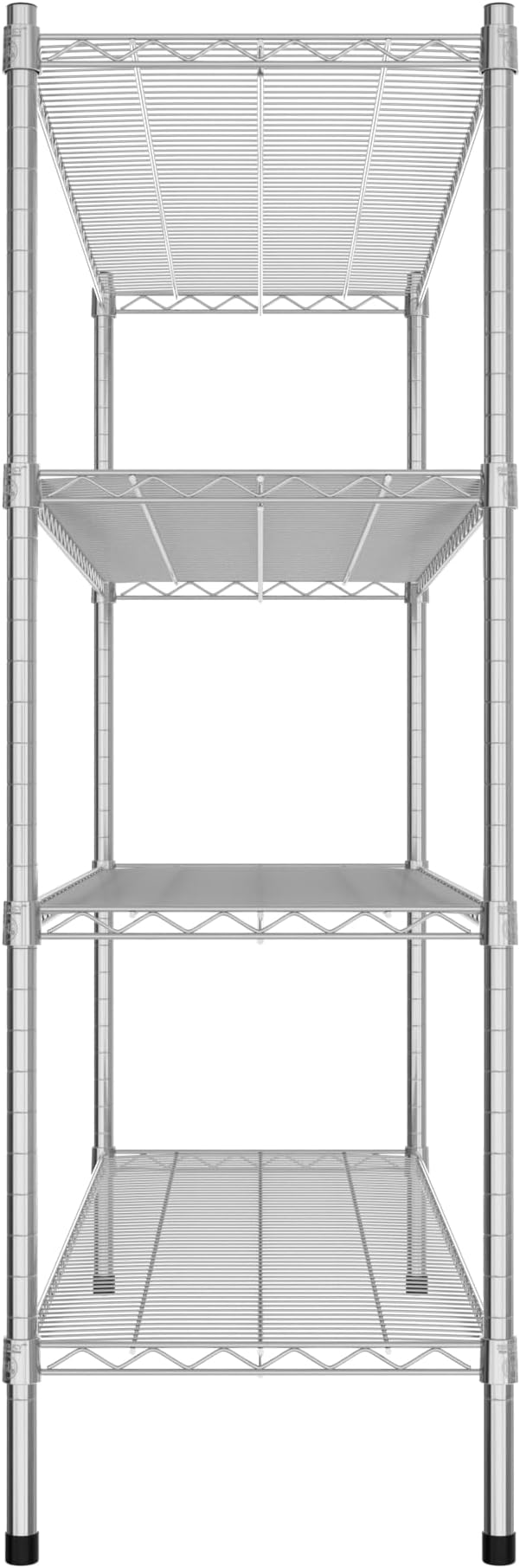 Commercial NSF Listed Chrome Stationary Wire Shelving Kit 18" x 54" x 54", with 4 Shelves Perfect for Warehouse, Walk-in Refrigerator, Freezer, Grocery Store, Restaurant, Dishroom
