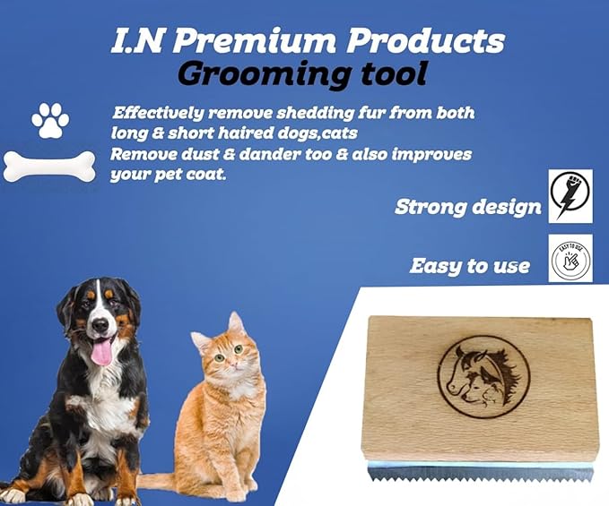 Original Cat Brush for Shedding - Indoor Cat Grooming Supplies, Hair Remover, Comb, Deshedding Tool for Pets