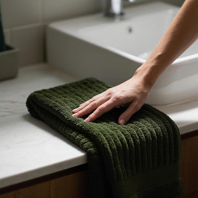 Oversized Bath Sheets 40x80 Inches Extra Large Bath Towels for Adults Super Soft Quick Dry Highly Absobent Microfiber Shower Towels for Bathroom, Pool, Gym, Yoga Towel (Olive Green, 2Piece)