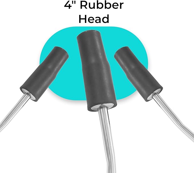 23.5" Rubber Head Balling Gun Spring Clip with 4" Rubber Head – Durable Veterinary Tool for Efficient Medication Delivery in Large Animals, Livestock Care, and Cattle Treatment