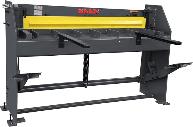 KAKA INDUSTRIAL Sheet Metal Shears Machine,51 inch 16 Gauge Mild Steel Steel-Welded Industrial Stomp Shear Spring Clamp and Back Gauge Q01-5216B