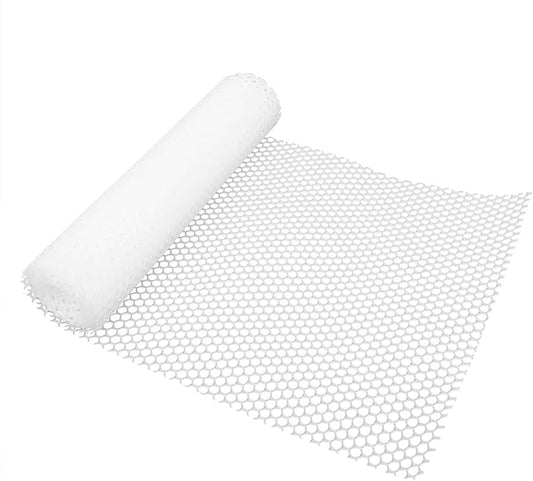 White Garden Fence Mesh 39.3″ Wide Safety Netting Plastic Net Fencing Roll Balcony Protection Window Isolation Net for Snow, Poultry, Chicken, Patio, Animal Barrie(Size:1x30M - Mesh 1.2cm,Color:White)