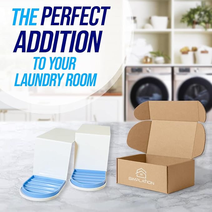 Simplation [2 Pack] Laundry Detergent Cup Holder, Detergent Drip Catcher (Upgraded Drip Tray), No More Mess or Leaks, Slide_Style