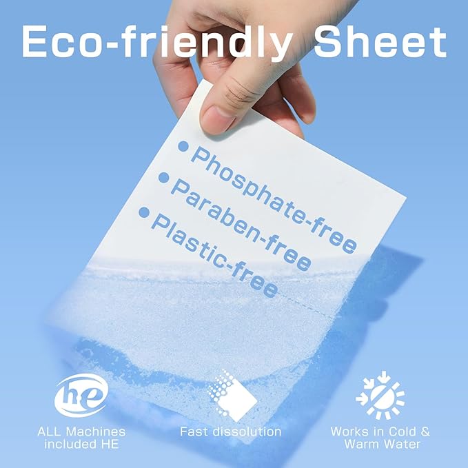 Soulink Original Laundry Detergent Sheets 240 Loads - Eco-Friendly, Plant-Based, Hypoallergenic, No Plastic Jug