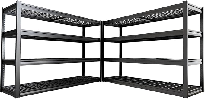 68" Wide Garage Shelving Unit, 68" W x 24" D x 68" H, Heavy Duty Garage Storage Shelves,3500 LBS Capacity, Industrial Adjustable Shelves for Basement Warehouse, 2 Pack