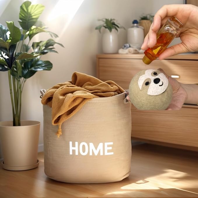 Wool Dryer Balls, Cute Pattern Drying Balls for Laundry, Anti Static, Saving Drying Time&Reducing Clothing Wrinkles, Dryer Balls Laundry Reusable - 6 Pack