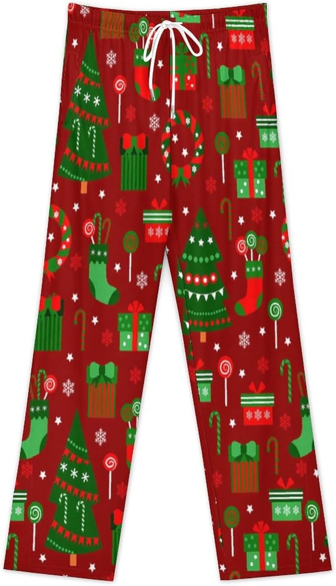 Funny Mens Pajama Pants Lightweight Soft Lounge Pant Sleep Pj Bottoms for Men With Pockets