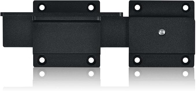 1Pack Flip Gate Latch Lock with Padlock Hole, 3.5mm Aluminum Alloy Door Latch for Outdoor Wooden Fence, Swing Open Gate, Double Gate, Barn Door, Shed, Vinyl Fence, Yard, Black