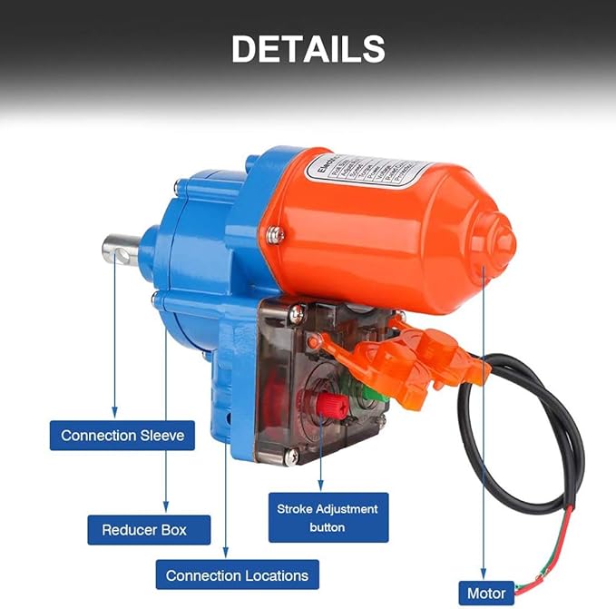 UYGALAXY 100W Greenhouse Film Roll Up Side Motor + Precise Bearing Climber for Greenhouse Ventilation, 24V Automatic Venting