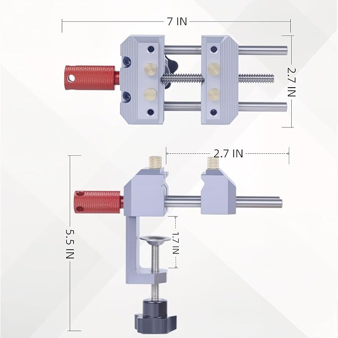 Precision Mini Table vise, 2.8-inch Portable Work Small Bench Vise, Mini Bench Vice Made by Aluminum alloy CNC Machining, Mini Table Clamp Vice for Crafts, Jewelry Making, Modeling and Repairs
