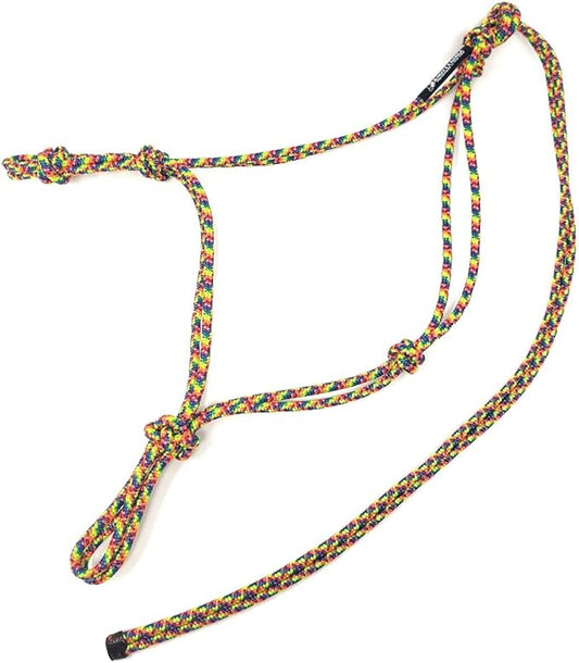 Horse Rope Training Halter - 4 Knot 1/4" Stiff Halter Cord - Used by Famous Trainers Multiple Sizes Multiple Colors