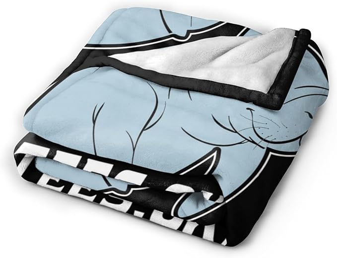 Manatee Blanket Super Cozy Soft Manatee Throw Blanket for Women Men Warm Plush Fluffy Manatees Stuff Fleece Flannel Gifts Blankets for Kids Adults 50"X40"