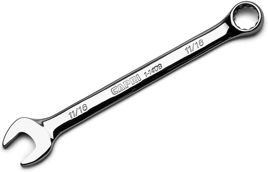 Capri Tools 11/16-inch Combination Wrench, 12 Point, SAE, Chrome (1-1408)