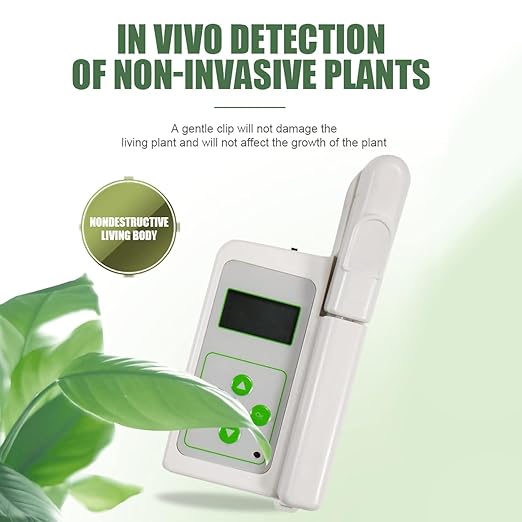 Chlorophyll Tester Accurate Portable GOYOJO Chlorophyll Nitrogen Analyzer Real-time SPAD Measurement, Leaf Temperature Monitoring, Ideal for Precision Farming, Gardening, Environmental Research