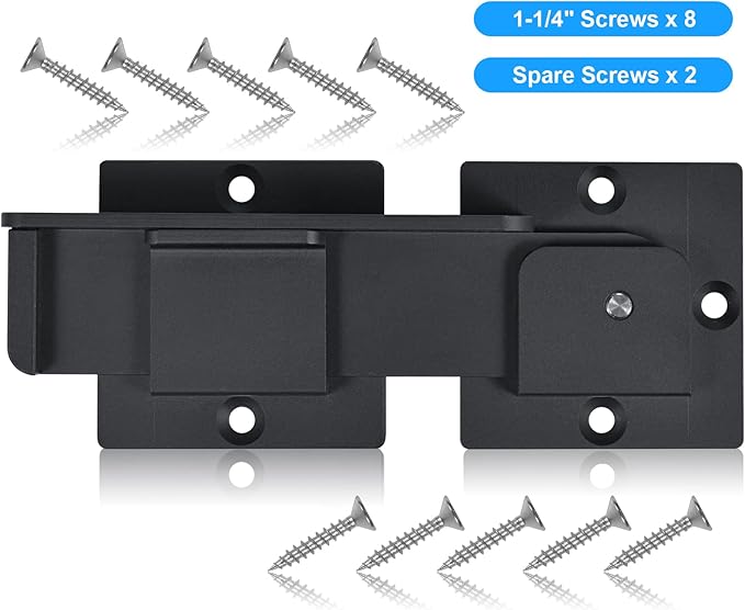 7.5" Flip Gate Latch Lock with Padlock Hole, 4mm Heavy Duty Aluminum Alloy Adjustable Door Latch for Sliding and Swing Open Door, Outdoor Gate, Wooden Fence, Barn Door, Shed, Garage, Yard