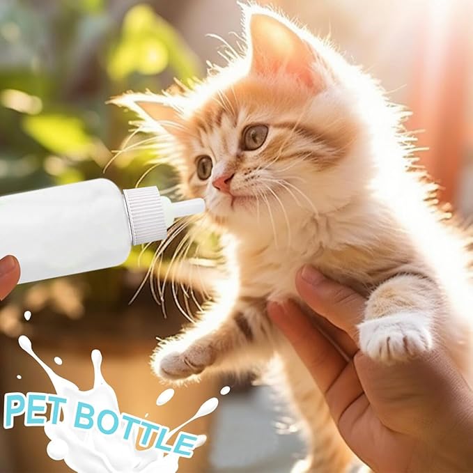 GKYZBB 4Pack 120ML pet Puppy Bottles for Nursing,Kitten Bottle Feeding Kit Nipple for Newborn Kitten Puppy Rabbits Squirrel Animals