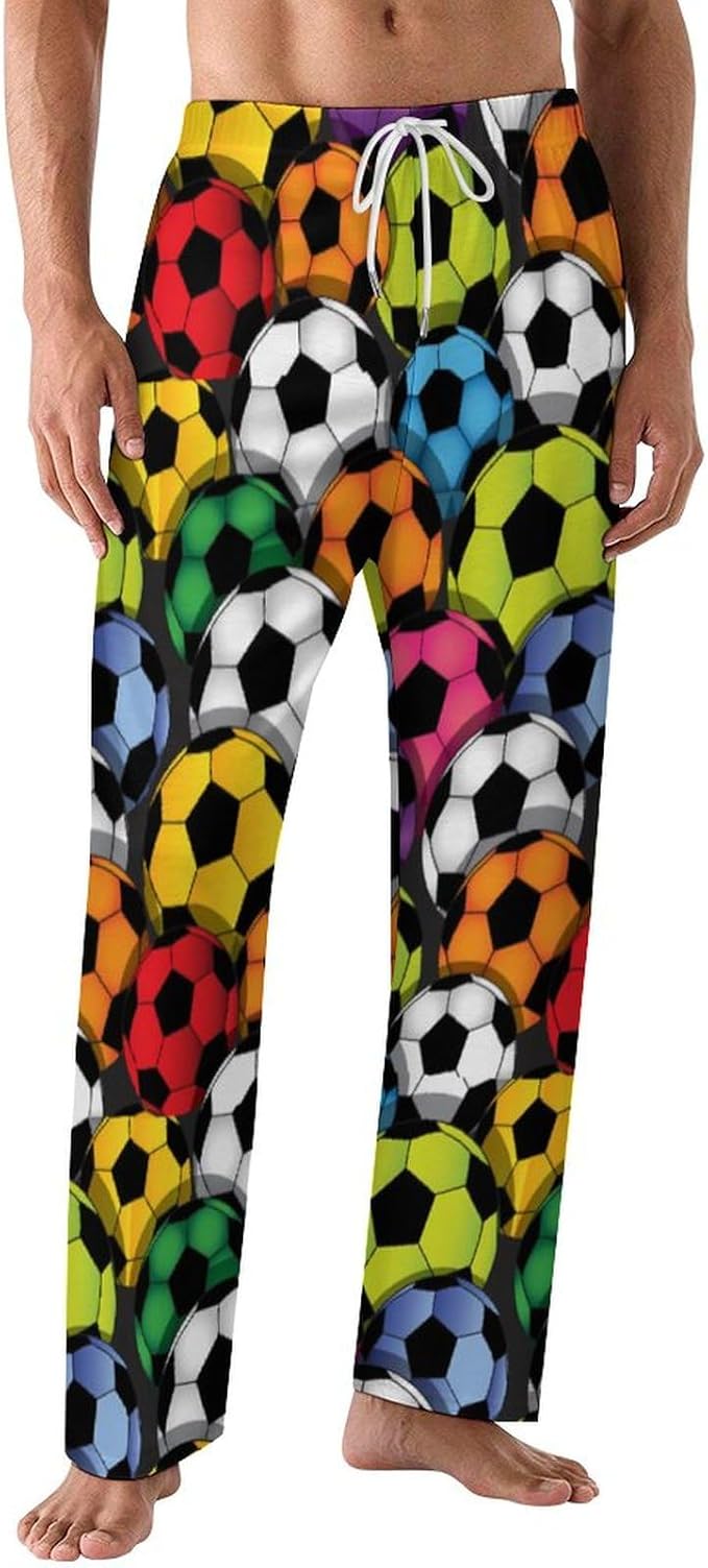Funny Mens Pajama Pants Lightweight Soft Lounge Pant Sleep Pj Bottoms for Men With Pockets