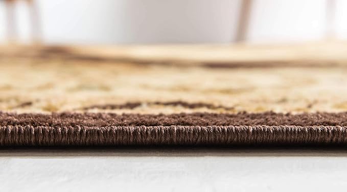 Unique Loom Versailles Collection Traditional Classic Floral Motif Area Rug (6' 0 x 9' 0 Rectangular, Brown/ Ivory)