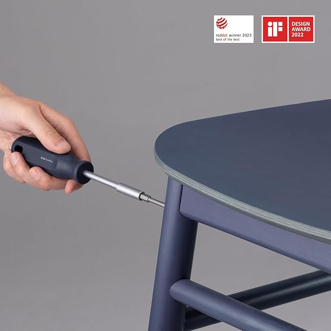 HOTO 16-Piece Home Tool Kit, Basic Hand Tool Set with Storage Box – Includes Screwdriver, Wrench, Hammer, Tape Measure, Plier – Ideal for Household, Garage, Office, Dorm Repairs & DIY Projects