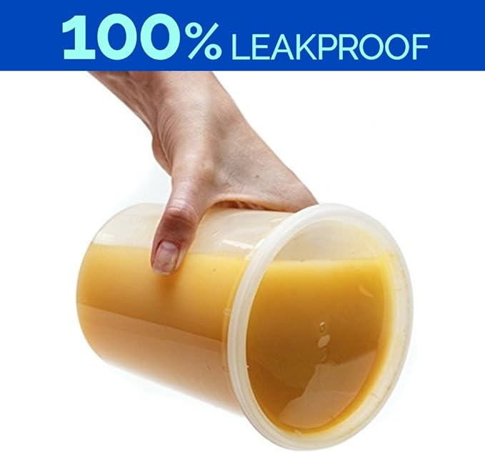 Healthy Packers Food Storage Containers with Airtight Lids - Clear Plastic Food Storage Jars - BPA Free| Leakproof - Microwaveable - Reusable - Dishwasher & Freezer Safe (8oz, 16oz, 32oz) 36 Pack