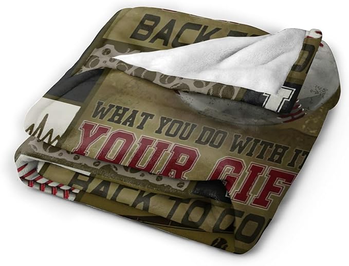 Baseball Blanket Decor Gifts for Boys, Flannel Fleece Fuzzy Christian Throw Blankets, Soft Warm Cozy Plush Sports Blanket for Bed Couch Living Room Stuff Decoration for Kids Adult 50"x40"