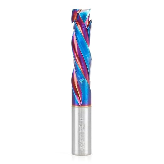 Amana Tool Spektra Extreme Tool Life Solid Carbide CNC Compression Spiral Router Bit, 46014-K, 1/2 D x 1-5/8 CH x 1/2 Shank x 3-1/2 Inch Long 3 Flute
