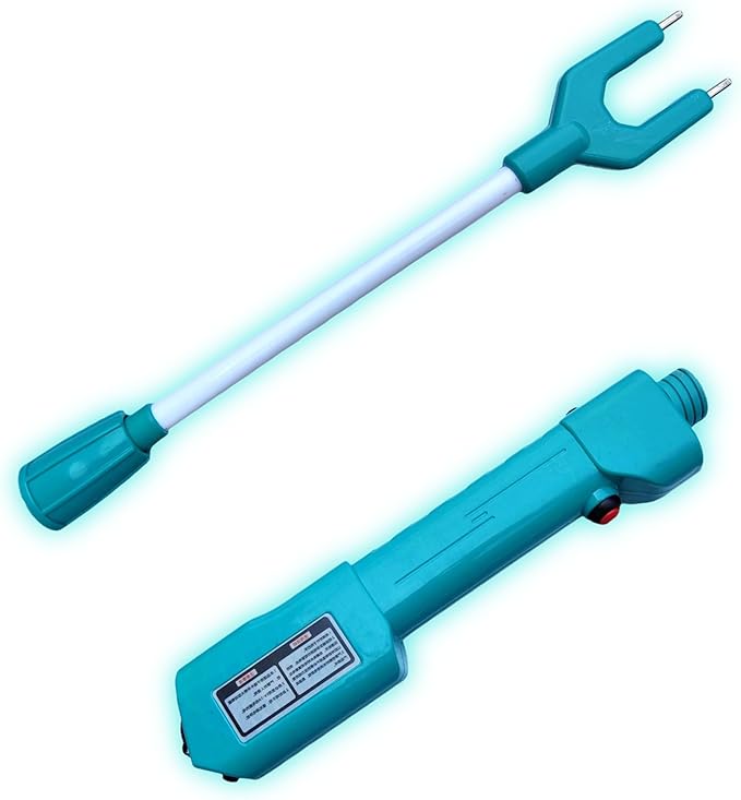 Cattle Prod Waterproof Cattle Prod Stick with LED Light, Rechargeable Electric Livestock Prod