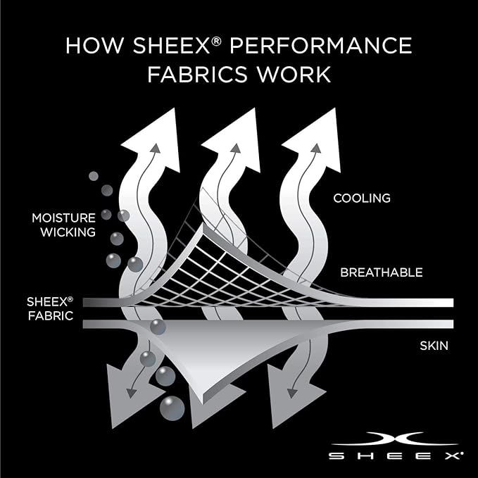 SHEEX - Active Comfort Cooling Sheets Set (Queen) Parchment - Moisture Wicking - 1 Flat Cooling Sheet, 1 Fitted Cooling Sheet, 2 Cooling Pillow Covers - Wrinkle Free - Sleep Aid