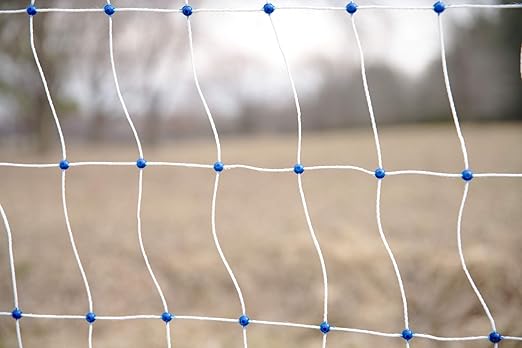 Starkline Electric Poultry Netting Kit w/AC Energizer - 48"x82' White/Blue Poultry Netting - (12/48/3) All-in-One Electric Fence Kit for Backyards, Homesteads, Ranches or Farms
