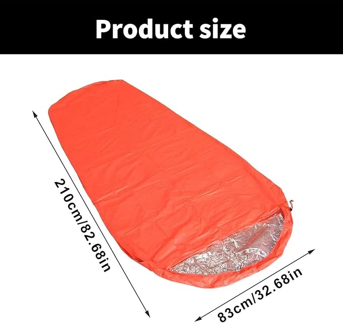 Thermal Survival Bivvy Sacks for Camping Outdoor Emergencies Thermal Blanket Survival Sleeping Bag Emergencies
