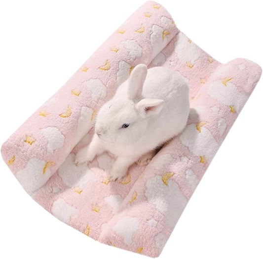 Bunny Bed 23 x 15in Soft Rabbit Bed, Guniea Pig Bed Machine-Washable Plush Pillow