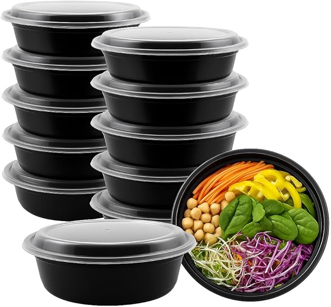 Ruthy's Outlet Meal Prep Containers with Lids, Food container bowl - BPA-Free, Stackable, Freezer & Dishwasher Safe, Reusable Food Storage for Lunch & Portion Control (16 oz - 15 Pack)