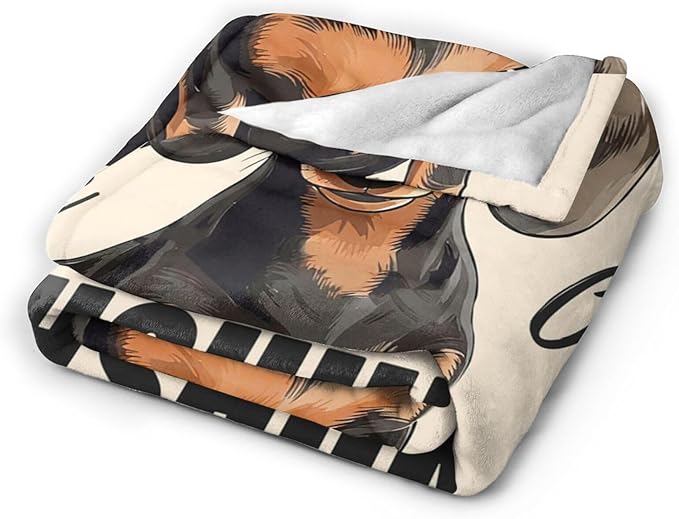 Dachshund Blanket, Soft Plush Fleece Weiner Dog Animal Throw Blanket - Cozy Warm Stuffed Blankets Bedding Dachshund Gifts for Women Girls Kids Adults 50"X60"