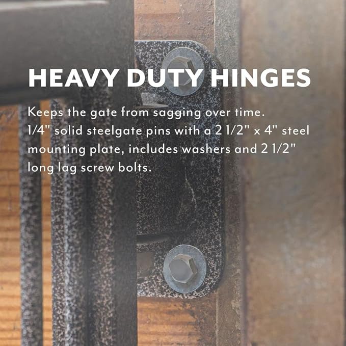 EASY-UP Titan Horse Stall Gates | Heavy-Duty Steel Construction | Rust-Resistant Finish | Ideal for Barn, Farm & Equestrian Use | Gate with Yoke - 48" Wide | Color Gray Armor