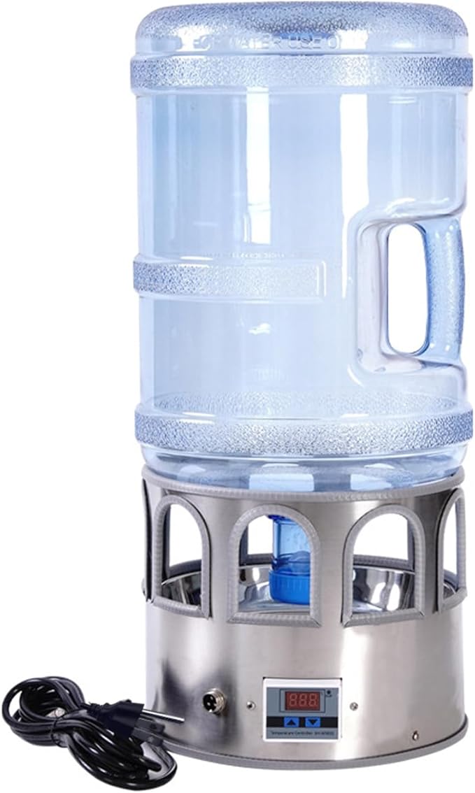 5 Gallon Warmed Poultry Drinker with Against Spill Base Permanent Untarnished Bucket for Multiple Feathered Yearlong Energy Efficient Heated Waterer for Poultry