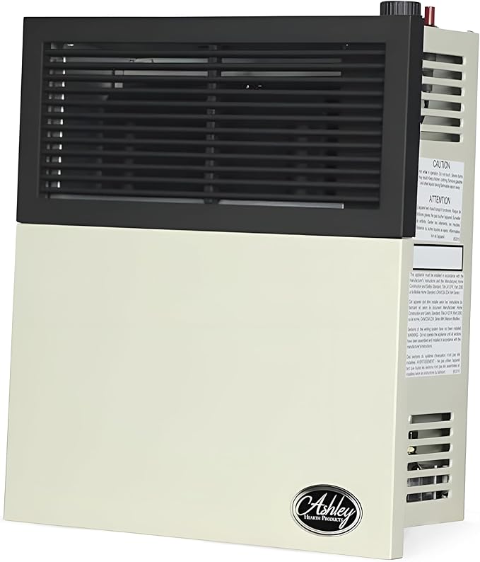 11,000 BTU Direct Vent Liquid Propane Wall Mounted Heater with Piezo Lightning, Safety Pilot and Built In Regulator, Cream