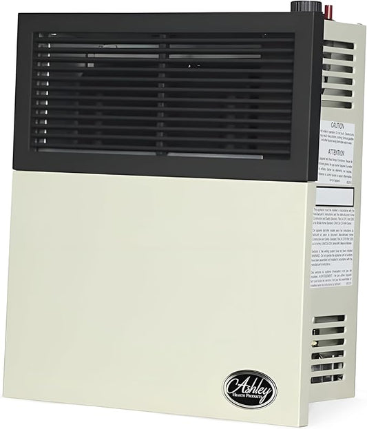 11,000 BTU Direct Vent Liquid Propane Wall Mounted Heater with Piezo Lightning, Safety Pilot and Built In Regulator, Cream