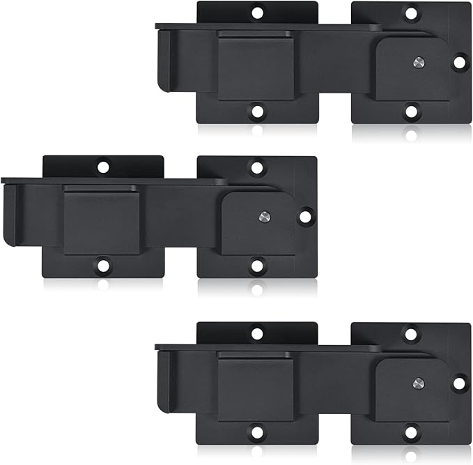 7.5" Flip Gate Latch Lock with Padlock Holes 3Pack, 4mm Heavy Duty Aluminum Alloy Door Latch for Outdoor Wooden Fence, Swing and Sliding Open Gate, Double Gate, Barn Door, Shed, Vinyl Fence