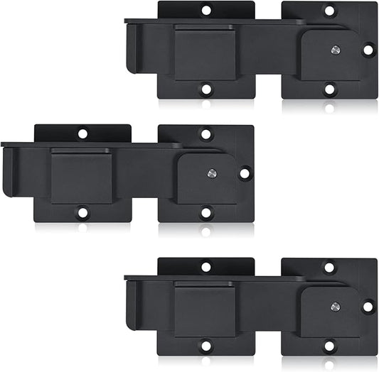 7.5" Flip Gate Latch Lock with Padlock Holes 3Pack, 4mm Heavy Duty Aluminum Alloy Door Latch for Outdoor Wooden Fence, Swing and Sliding Open Gate, Double Gate, Barn Door, Shed, Vinyl Fence