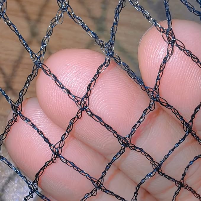 Meanchen Bird Netting 14x14 Ft, 1/2In Mesh Heavy Duty Garden Netting Pest Barrier for Plants, Vegetables, Extra Strong Woven Mesh Netting, Animal Fencing for Fruit Trees Against Birds, Deer, Poultry