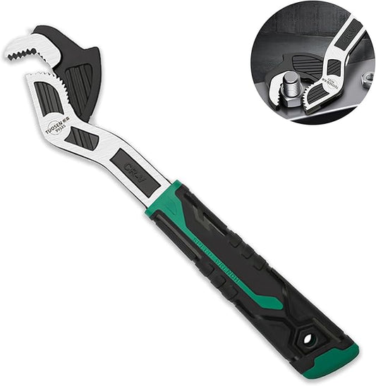 10 Inch Adjustable Wrench - Auto Size Adjusting, 0.6"-1.38" (15-35MM) Self-Adjusting Quick Wrench for Car, Bicycle, Plumbing Repairs