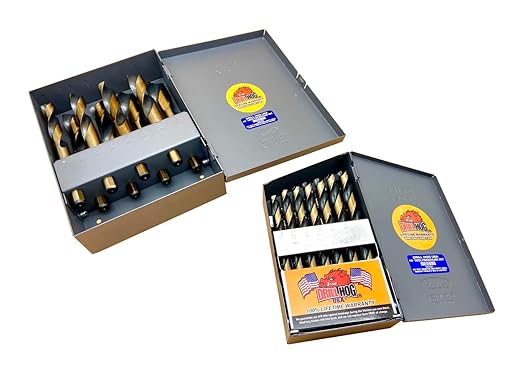 Drill Hog 37 Pc Silver & Deming Drill Bit Set 1/16" to 1" Molybdenum M7