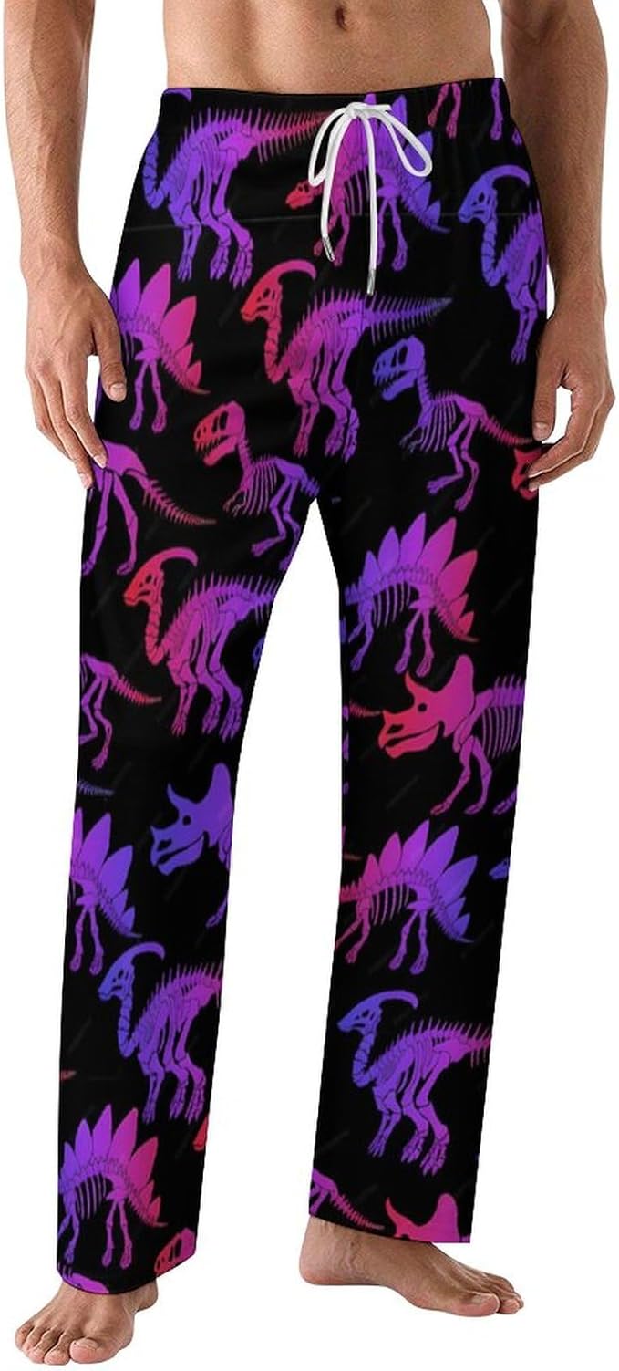 Funny Mens Pajama Pants Lightweight Soft Lounge Pant Sleep Pj Bottoms for Men With Pockets