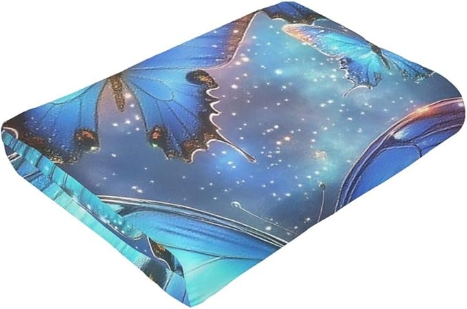 Butterfly Blanket Butterflies Blankets Fleece Plush Flannel Super Soft Cozy Fuzzy Warm Lightweight Stuff Butterfly Decor Gifts for Boys Girls Kids Adults Men Women 60" x 80"