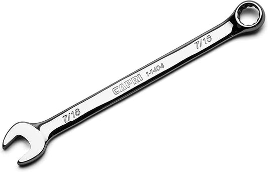 Capri Tools 7/16-inch Combination Wrench, 12 Point, SAE, Chrome (1-1404)