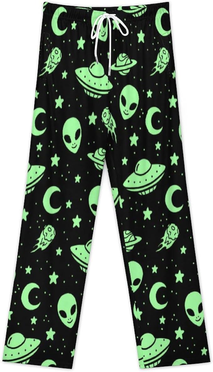 Funny Mens Pajama Pants Lightweight Soft Lounge Pant Sleep Pj Bottoms for Men With Pockets
