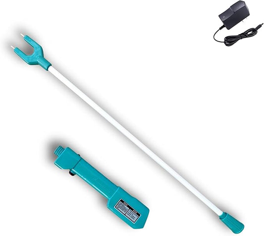 Cattle Prod Waterproof Cattle Prod Stick with LED Light, Rechargeable Electric Livestock Prod